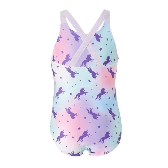 NWT SAINT EVE Girls Youth Unicorn Beach CoverUp Robe & Swimsuit 2 piece Set: Siz - Picture 3 of 7